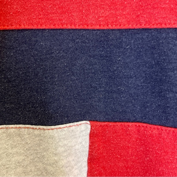 Tommy Hilfiger Sport Womens XL Red Navy Gray Colorblock Crew Sweatshirt - Picture 7 of 7
